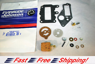#ad #ad New Johnson Evinrude OEM Outboard 9.5 Carb Kit w Float 382048 BRP OMC Carburetor $25.49