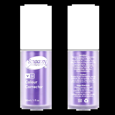 #ad 3x V34 Colour Corrector Serum Purple Teeth Whitening Tooth Bright Stain Removal $13.99