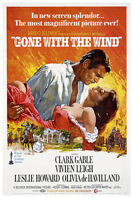 #ad Gone with the Wind Clark Gable Movie Poster $24.99