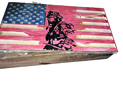 #ad distressed Painted FiremanUS American Flag Outdoor Duty Stars Banner Stripes $59.00