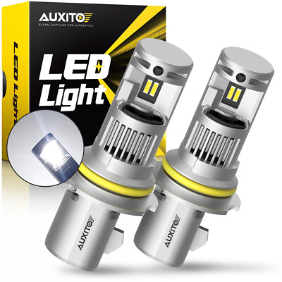 #ad 2x AUXITO 9004 HB1 LED Headlight Bulbs Kit 6000K High Low Beam White Q16 EOA $45.59