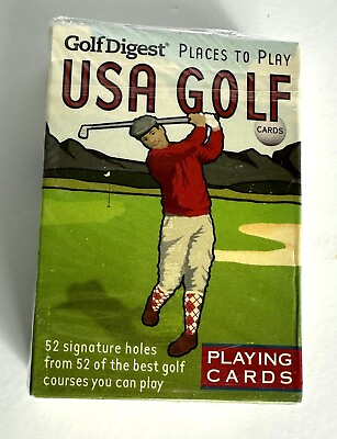 #ad 2005 Deck of VTG Golf Digest Places To Play USA Golf Playing Cards New Sealed $4.50