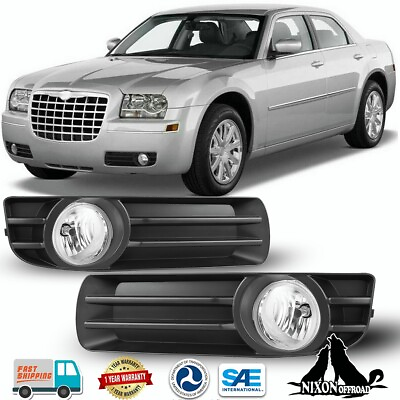 #ad Driving Bumper Fog Lights Lamps for 2005 2010 Chrysler 300 w Wiring Switch Kits $48.59