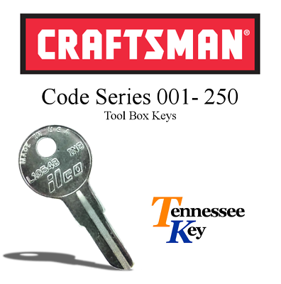 #ad #ad Craftsman tool box key Cut by your keys code key code Series 001 250 $4.99
