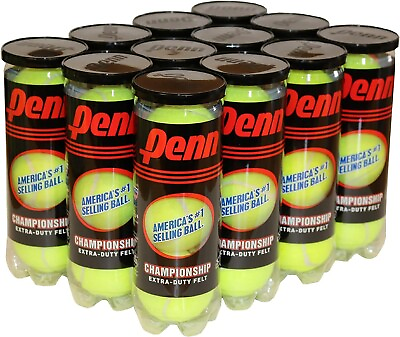 #ad Penn Championship Extra Duty Tennis Balls 12 Pack 12 Cans 36 Balls $23.89