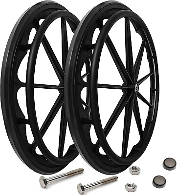 #ad 1PrBlack Wheelchair Rear Wheel Replacement 24X1quot;WheelRear Wheel Assembly for $69.99