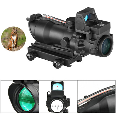 4x32 ACOG Optic Scope Reticle Fiber Green Red Illuminated Optic Sight With RMR $120.99
