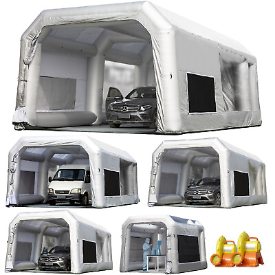 #ad Inflatable Paint Booth Portable Automotive Spray Tent With UL 2 Blowers 5 Sizes $499.99