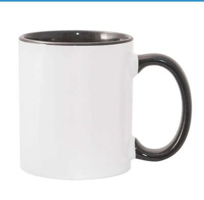 #ad 11oz inner amp; color handle ceramic sublimation mug blanks 6mugs with Styrofoam $24.95