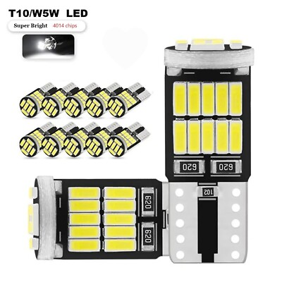#ad T10 CAR BULBS LED ERROR FREE CANBUS 26SMD XENON WHITE W5W 501 BULB POSTED GBP 10.99