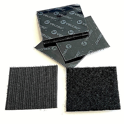 #ad VELCRO 2” x 2” Industrial Heavy Duty Squares Black Strips Brand Self Adhesive $2.75