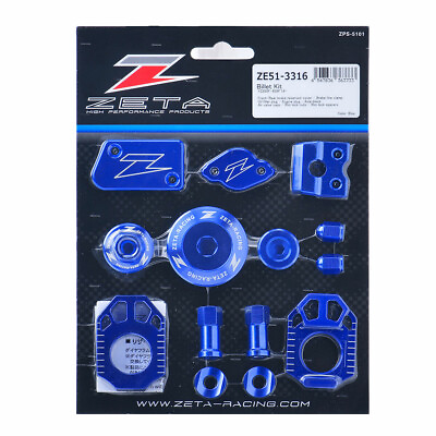 #ad Zeta Blue Anodized Billet Aluminum Covers Clamps Caps Plugs Kit ZE51 3316 $153.95