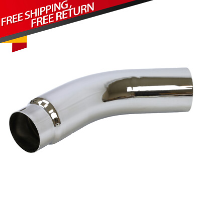 #ad DIESEL EXHAUST CHROME TURNDOWN ELBOW TIP 4quot; Inch INLET 5quot; OUTLET 23quot; LONG $87.99