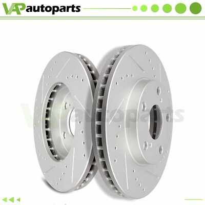 #ad Front Brake Rotors Discs For Toyota Avalon Camry Sienna Slotted Drilled 2 Pcs $72.92