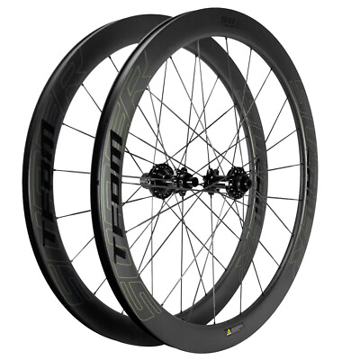 #ad NEW Tubeless Disc Brake Carbon Wheelset 700C Carbon Spokes Wheels Ultra Light $720.00