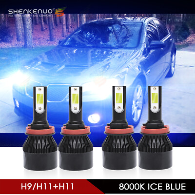 #ad For Car G8 GTO Montana Sunfire LED Headlight H9 H11 Blue High Low Beam Bulbs $35.81