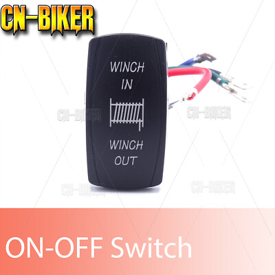 #ad Winch In amp; Out Rocker Switch On Off Blue LED Control For Polaris Honda ATV UTV $9.95