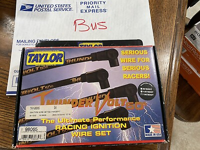 #ad Taylor Ignition Wire Set 98065 ThunderVolt Black Race fit $98.00