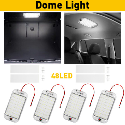 #ad 4X 48LED Interior Dome Light Ceiling Clear Lens For Boat Car Camper Trailer RV $17.09