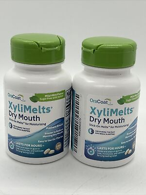 #ad #ad 2x 100 Ct OraCoat XyliMelts for Dry Mouth Mild Mint Flavor Melts Exp 09 26 $30.99