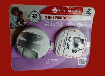 First Alert 2 Pack 2 in 1 Smoke and Carbon Monoxide Alarm open box $49.99
