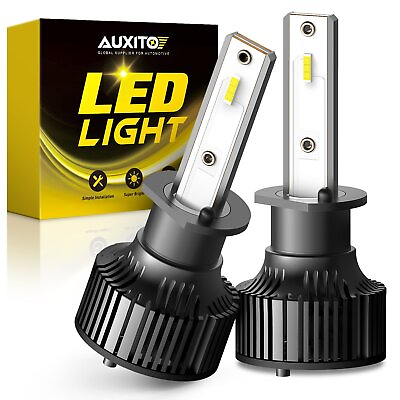 #ad AUXITO H1 Super Bright White 16000LM CSP LED Headlight Bulb Kit High Low Beam XD $18.99