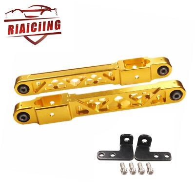 #ad Rear Lower Suspension Control Arms Gold Fit for Mitsubishi Lancer EVO 1 2 3 4G63 $73.99
