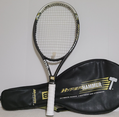 #ad Wilson Hyper Carbon Hammer 5.3 Oversize Tennis Racquet 110 Sq In 4 3 8 with Case $59.99
