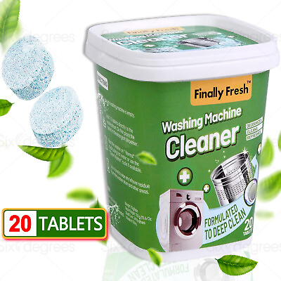 #ad Finally Fresh Washing Machine Cleaner for Front Loaders amp; Top Loaders 20 Tablet $8.79