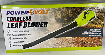 #ad #ad PowerVolt 20V Max Cordless Leaf Blower Dual Speed Compact Design Fast Charge $58.71