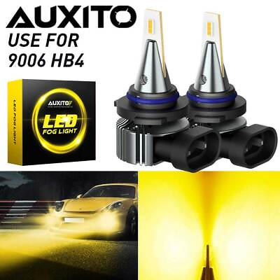 #ad Canbus 100W 9006 HB4 LED Fog Light Bulb 3000K Golden Yellow Fanless Free Return $22.79