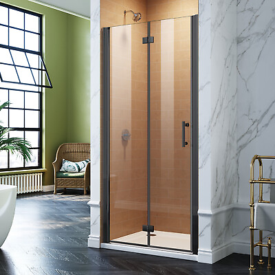 #ad SUNNY SHOWER 36quot; W x 72quot; H Bi Fold Pivot Shower Door Walk In Screen Glass Panel $270.83