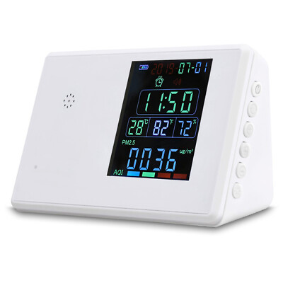 #ad Air Quality Monitor PM2.5 PM10 HCHO TVOC CO2 Tester Carbon Dioxide Detector W6Y7 $34.32