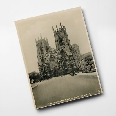 #ad A3 PRINT Vintage Yorkshire The Western Front York Minster a GBP 9.99