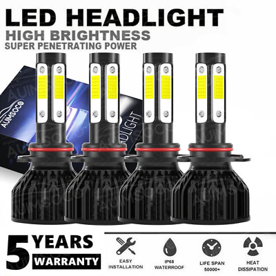 #ad For Toyota Highlander 2004 2007 9005 9006 LED Headlight Light Bulbs Kit 6000K 4X $39.99