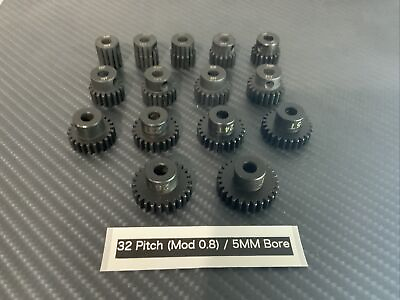 #ad Mod .8 32P 5mm Steel Pinion Gear 12 30T For 32 Pitch Spur Gear RC Car 5mm Motor $1.99