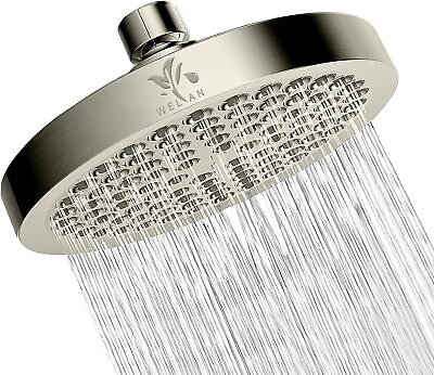 #ad 6#x27;#x27; High Pressure Rain Shower Head Brushed Nickel Angles Adjustable Shower Head $14.99