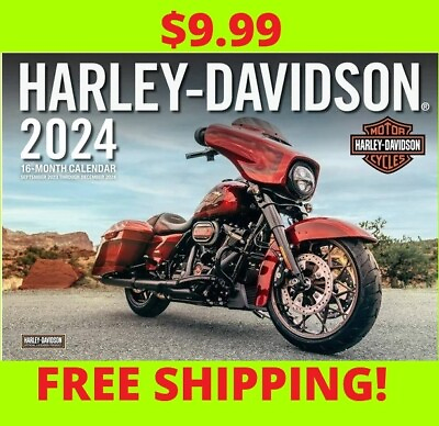 #ad #ad 2024 HARLEY DAVIDSON MOTORCYCLES WALL CALENDAR SALE 9.99 road king dyna classic $9.97