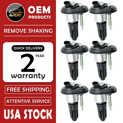 #ad Pack of 6 Ignition Coils for Chevy Trailblazer GMC Canyon Envoy UF 303 C1395 $60.67