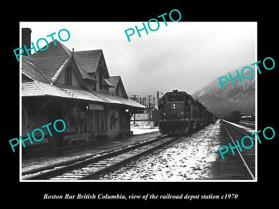 #ad OLD 8x6 HISTORIC PHOTO OF BOSTON BAR BRITISH COLUMBIA RAILROAD STATION c1970 AU $9.00