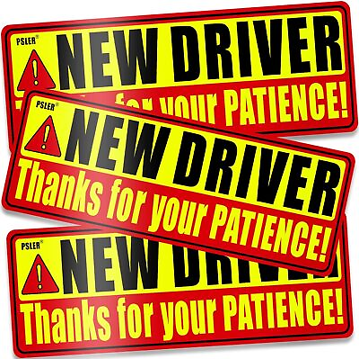 #ad Student Driver Magnet for Car Be Patient Student Driver Magnet 9.45×3.2Inch 3 Pk $7.34