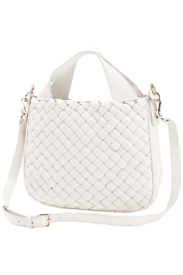 #ad Vince Camuto Puffy Weave Leather Tote Miki White Swan $69.99