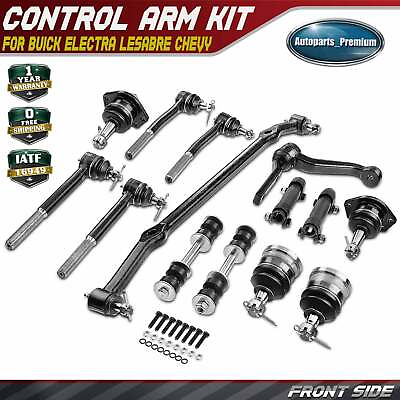 #ad 14pcs Front Ball Joints Tie Rod Ends Sway Bar Link Idler Arm Kit for Buick Chevy $113.99