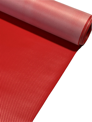 Carbon Fiber Marine Vinyl Fabric Fire Red Outdoor Automotive Upholstery 54quot; Wide $23.50