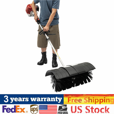 #ad #ad 2 Stroke 52 CC Handheld Gas Power Broom Sweeper Driveway Turf Grass Cleaner NEW $182.40