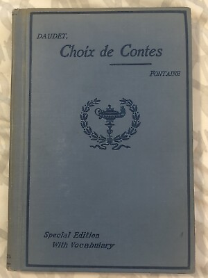 #ad Antique 1908 quot;Choix de Contesquot; Hard Cover Book French Daudet First Edition $19.98