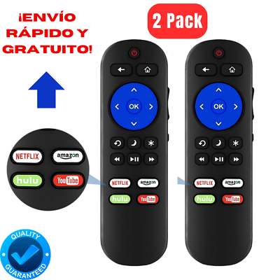 #ad 2PCS Control remoto universal para TV TCL LG ONN Sharp Philips Hisense JVC RC $13.67