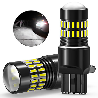 #ad 7443 T20 LED 580 Error Bulbs DRL Free Daytime Running Light Backup Reverse Bulb $11.96