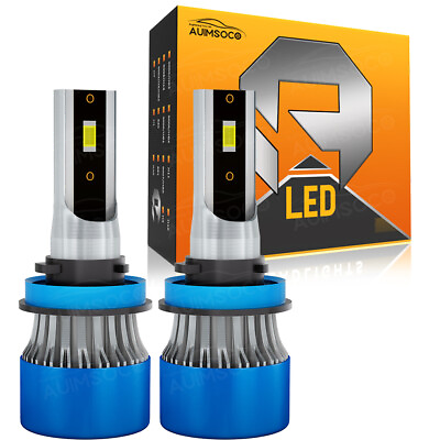 #ad 2x H11 H8 LED Headlight Super Bright Bulbs Kit White 6000K 5000LM 50W Low Beam $29.99