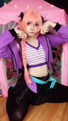 #ad DAZCOS Astolfo Cosplay Outfit Costumes with Belt and Headwear $54.99
